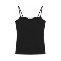 Vadon 1007 Kadın Pamuklu Slim Fit İnce Askılı Yumuşak Dokulu Basic Atlet Body Siyah