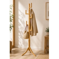 Robin Home Bambu Portmanto Askılık Modern Vestiyer Ayaklı Askılık Ahşap Elbise Askısı Bej Robin Home Bambu Portmanto Askılık Modern Vestiyer Ayaklı Askılık Ahşap Elbise Askısı Bej