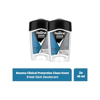 Rexona Men Clean Scent Stick Deodorant 2 x 45 ML Rexona Men Clean Scent Stick Deodorant 2 x 45 ML