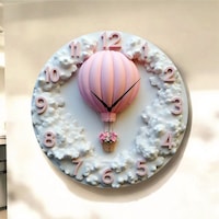 AA Shop Uçan Balon Renkli Baskı Desenli Sayılı Hediyelik Ahşap Sessiz Tablo Duvar Saati 99 Renkli AA Shop Uçan Balon Renkli Baskı Desenli Sayılı Hediyelik Ahşap Sessiz Tablo Duvar Saati 99 Renkli