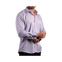 Dicotto Lila Büyük Beden Rahat Kesim Micro Kumaş Kol Düğmeli Regular Fit Erkek Gömlek - 190-3 001 Dicotto Lila Büyük Beden Rahat Kesim Micro Kumaş Kol Düğmeli Regular Fit Erkek Gömlek - 190-3 001