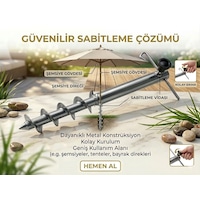 Metal Unıversal Şemsiye Sabitleyici Sılver Metal Gri Metal Unıversal Şemsiye Sabitleyici Sılver Metal Gri
