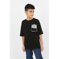 Toontoy Kids Toontoy Erkek Çocuk Göğsü Cepli Tişört Siyah Toontoy Kids Toontoy Erkek Çocuk Göğsü Cepli Tişört Siyah