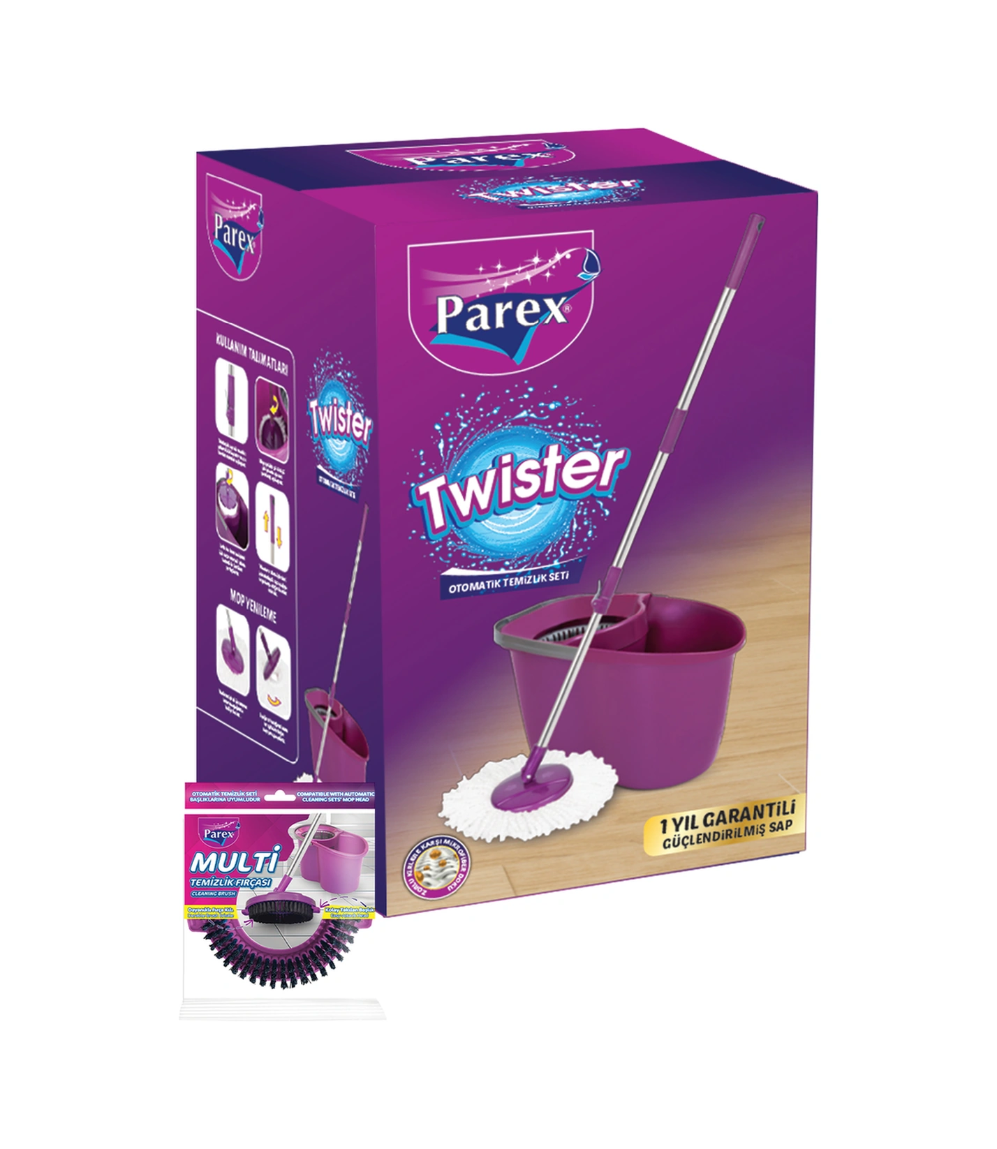 Twister Otomatik Temizlik Seti Multi Yedek Firça Hediye Twister Otomatik Temizlik Seti Multi Yedek Firça Hediye