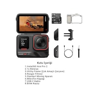 Ace Pro 2 Xplorer Bundle 8K Aksiyon Kamera Siyah / Gümüş Deklanşör Düğmeli Tutma Aparatlı Set Ace Pro 2 Xplorer Bundle 8K Aksiyon Kamera Siyah / Gümüş Deklanşör Düğmeli Tutma Aparatlı Set