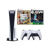 Sony Playstation 5 825 Gb - Türkçe Menü + Ps5 2. Kol + Ps5 Fifa 24 + Ps5 Gta 5 (İthalatçı Garantili) Sony Playstation 5 825 Gb - Türkçe Menü + Ps5 2. Kol + Ps5 Fifa 24 + Ps5 Gta 5 (İthalatçı Garantili)