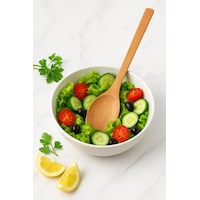 Ahşap Kepçe Kaşık 32 Cm Çok Renkli Ahşap Kepçe Kaşık 32 Cm Çok Renkli