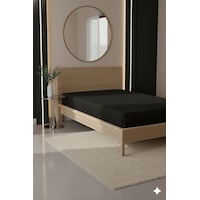 %100 Pamuk Ranforce Premium Tek Kişilik Lastikli Çarşaf - Siyah Siyah %100 Pamuk Ranforce Premium Tek Kişilik Lastikli Çarşaf - Siyah Siyah