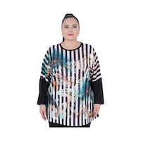 Kadın Büyük Beden Oversize Salaş Bluz Tunik Siyah Kadın Büyük Beden Oversize Salaş Bluz Tunik Siyah