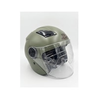 Oso Helmet Yarım Kask Gözlüklü Haki Yeşil - Xl Beden Haki Oso Helmet Yarım Kask Gözlüklü Haki Yeşil - Xl Beden Haki
