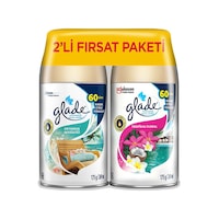 Glade Otomatik Sprey Oda Kokusu Yedek Bahar Kokusu Okyanus Sessizliği ve Tropikal Floral 2 x 269 ML Glade Otomatik Sprey Oda Kokusu Yedek Bahar Kokusu Okyanus Sessizliği ve Tropikal Floral 2 x 269 ML