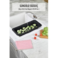 Lavoba İçi Sürgülü Açılır Kapanır Sebze Meyve Süzgeci Siyah Açık 38,5 Cm Kapalı 34,50 Cm Çok Renkli Lavoba İçi Sürgülü Açılır Kapanır Sebze Meyve Süzgeci Siyah Açık 38,5 Cm Kapalı 34,50 Cm Çok Renkli