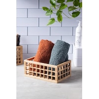 Bambu Organizer Büyük Dolap İçi Düzenleyici Sepet 18x26 Cm Çok Renkli Bambu Organizer Büyük Dolap İçi Düzenleyici Sepet 18x26 Cm Çok Renkli