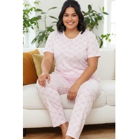 Siyah İnci Desenli Pamuklu Büyük Beden Battal Boy Örme Pijama Takım 26113884 Pembe Siyah İnci Desenli Pamuklu Büyük Beden Battal Boy Örme Pijama Takım 26113884 Pembe