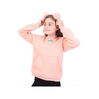Toontoy Kız Çocuk Baskılı Sweatshirt Somon Toontoy Kız Çocuk Baskılı Sweatshirt Somon