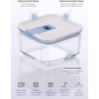 Neoflam Perfect Seal Kare Cam Saklama Kabı 350 Ml-7409 Neoflam Perfect Seal Kare Cam Saklama Kabı 350 Ml-7409