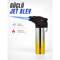Metal Gövdeli Pürmüz Çakmak Ayarlanabilir Alevli Rüzgar Dayanıklı Tasarım Diğer