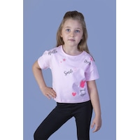 Toontoy Kids Toontoy Kız Çocuk Crop Model Neon Baskılı Tişört Pembe Toontoy Kids Toontoy Kız Çocuk Crop Model Neon Baskılı Tişört Pembe