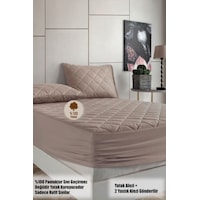 %100 Pamuk Set Renkli Kapitone Yatak Koruyucu Alez Çarşaf Set %100 Pamuk Set Renkli Kapitone Yatak Koruyucu Alez Çarşaf Set