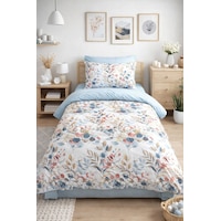 Mystory Home Tek Kişilik Lastikli Çarşaflı Nevresim Takımı Okaliptus Mavi Mavi - Pembe Mystory Home Tek Kişilik Lastikli Çarşaflı Nevresim Takımı Okaliptus Mavi Mavi - Pembe