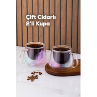Perotti 16798 Double Feather Çift Cidarlı Kupa 2 Adet 200 Ml Şeffaf Perotti 16798 Double Feather Çift Cidarlı Kupa 2 Adet 200 Ml Şeffaf