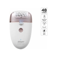 Arzum AR5175 Sateen Touch Şarjlı Epilasyon Seti, 48 Cımbızlı Başlık, 2 Farklı Hız Ayarı, Led Işık Sistemi