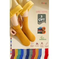 Kral Socks Termal Özellikli Bambu 2x Korumalı 3 Çift Kadın Soft Renkli Kışlık Havlu Soket Çorap ASORTİ Kral Socks Termal Özellikli Bambu 2x Korumalı 3 Çift Kadın Soft Renkli Kışlık Havlu Soket Çorap ASORTİ