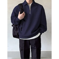 Genius Store Genıus Store Erkek Polo Yaka Oversize Sweatshirt Yarım Fermuar Sweatshirt Oversıze-sweatshırt Lacivert Genius Store Genıus Store Erkek Polo Yaka Oversize Sweatshirt Yarım Fermuar Sweatshirt Oversıze-sweatshırt Lacivert