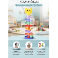 Gökkuşağı Kule 8 Katlı Eğitici Top Yuvarlama Oyuncağı 4 Çıngıraklı Toplu 8 Katlı Oyuncak Kule Gökkuşağı Kule 8 Katlı Eğitici Top Yuvarlama Oyuncağı 4 Çıngıraklı Toplu 8 Katlı Oyuncak Kule