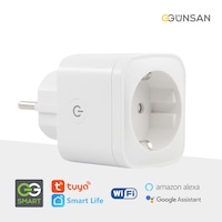 Günsan WiFi Akıllı Priz 16A | Enerji Takibi, Uzaktan Kontrol, Tuya Smart Life, Sesli Komut (Google Home & Alexa) -