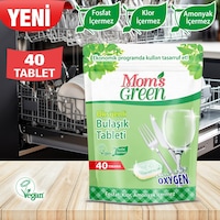 Mom's Green Oksijenli Bulaşık Makinesi Tableti 40 Tablet Mom's Green Oksijenli Bulaşık Makinesi Tableti 40 Tablet