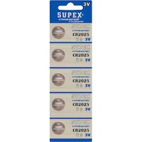 Supex Extra Long Battery CR2025 3V Blister Lityum Pil 5'li Supex Extra Long Battery CR2025 3V Blister Lityum Pil 5'li