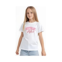 Fyk Kids Kız Çocuk Sweatheard Club Baskılı Tişört Beyaz Fyk Kids Kız Çocuk Sweatheard Club Baskılı Tişört Beyaz