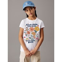 Uyguntarz Çocuk Teach Them Acbaskılı Pamuklu Tshirt Beyaz Uyguntarz Çocuk Teach Them Acbaskılı Pamuklu Tshirt Beyaz