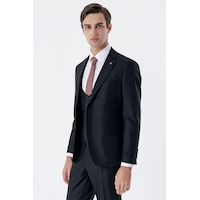 İmza Siyah Mono Yaka Çift Yırtmaç Yelekli 6 Drop Slim Fit Dar Kesim Basic Takım Elbise 1001245186 Siyah İmza Siyah Mono Yaka Çift Yırtmaç Yelekli 6 Drop Slim Fit Dar Kesim Basic Takım Elbise 1001245186 Siyah