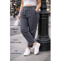 Cedy Denım - Büyük Beden Likralı, Beli Lastikli Jean Pantolon C636 Açık Gri Cedy Denım - Büyük Beden Likralı, Beli Lastikli Jean Pantolon C636 Açık Gri