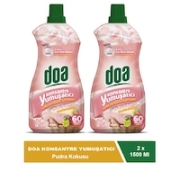 Doa Konsantre Çamaşır Yumuşatıcı Pudra Kokulu 60 Yıkama 1500 Ml X 2 Adet 2'li Set Doa Konsantre Çamaşır Yumuşatıcı Pudra Kokulu 60 Yıkama 1500 Ml X 2 Adet 2'li Set
