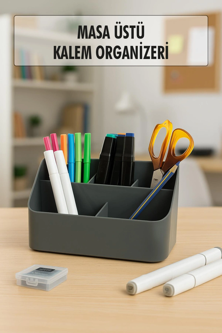 Masaüstü Kalem & Düzenleyici Kalemlik Füme Çok Renkli Masaüstü Kalem & Düzenleyici Kalemlik Füme Çok Renkli