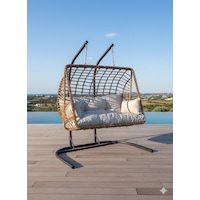 Lüx Çift Kişilik Rattan Bahçe Ve Balkon Salıncağı Kahverengi Lüx Çift Kişilik Rattan Bahçe Ve Balkon Salıncağı Kahverengi