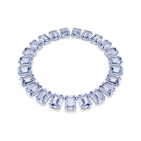 5714397 Millenia Tennis Necklace, Oversized Crystals, Octagon Cut, Blue, Rhodium Plated Metalik 5714397 Millenia Tennis Necklace, Oversized Crystals, Octagon Cut, Blue, Rhodium Plated Metalik