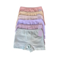6'lı Dondeza Kız Çocuk Pastel Renk Fitilli Pamuklu Boxer Çok Renkli 6'lı Dondeza Kız Çocuk Pastel Renk Fitilli Pamuklu Boxer Çok Renkli