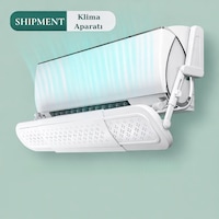 Evrensel Ayarlanabilir Metal Tokalı Klima Aparatı Hava Yönlendirici Aparat Delikli Split Tipi Sperlik White