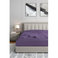 Soley Jersey %100 Pamuk Tek Kişilik 120 X 200 Lastikli Çarşaf Mürdüm Soley Jersey %100 Pamuk Tek Kişilik 120 X 200 Lastikli Çarşaf Mürdüm