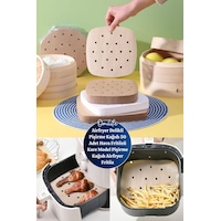 Airfryer Delikli Pişirme Kağıdı 50 Adet Hava Fritözü Kare Model Pişirme Kağıdı Airfryer Fritöz Airfryer Delikli Pişirme Kağıdı 50 Adet Hava Fritözü Kare Model Pişirme Kağıdı Airfryer Fritöz