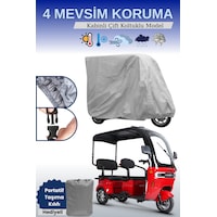 Gri Kabinli 3 Kişilikli Moped Brandası, 3 Teker Kabin Brandası Gri Kabinli 3 Kişilikli Moped Brandası, 3 Teker Kabin Brandası