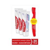 Colgate Hassasiyete Pro Çözüm Beyazlatıcı Pro Relief Diş Macunu 75 Ml X 3 Adet + Fırça Kabı Hediye Colgate Hassasiyete Pro Çözüm Beyazlatıcı Pro Relief Diş Macunu 75 Ml X 3 Adet + Fırça Kabı Hediye