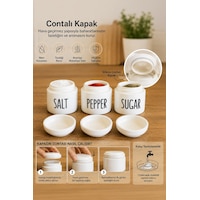 Francesco 3'lü Porselen Ergonomik Baharatlık Seti Yuvarlak Formlu Beyaz Takım Beyaz Beyaz Francesco 3'lü Porselen Ergonomik Baharatlık Seti Yuvarlak Formlu Beyaz Takım Beyaz Beyaz