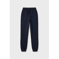 TOMMYLIFE Lacivert Standart Ön Dikiş Detaylı Kız Çocuk Eşofman Alt - 75197 TOMMYLIFE Lacivert Standart Ön Dikiş Detaylı Kız Çocuk Eşofman Alt - 75197