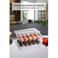 15 Li Buzdolabı Kapaklı Yumurtalık & Buzdolabı Organizeri Çok Renkli 15 Li Buzdolabı Kapaklı Yumurtalık & Buzdolabı Organizeri Çok Renkli