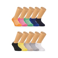 Ozzy Socks 10 Çift Dikişsiz Pamuklu Bebek Çocuk Görünmez Sneaker Patik Çorap Çok Renkli Ozzy Socks 10 Çift Dikişsiz Pamuklu Bebek Çocuk Görünmez Sneaker Patik Çorap Çok Renkli